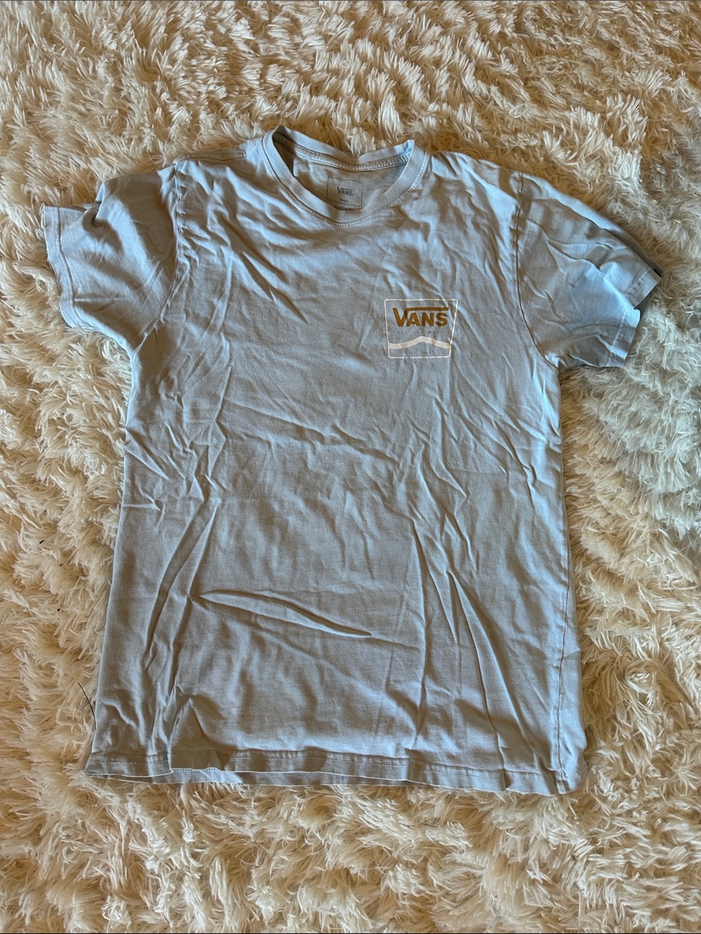 Vans Pale Blue Tee with Small Chest Logo